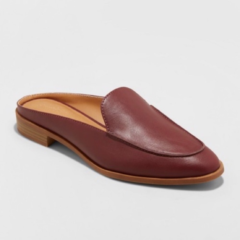 Target Universal Thread burgundy loafer mules